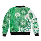 NAIDOC Week 2026 Bomber Jacket 50 Years Deadly Dhari Green Aboriginal Art