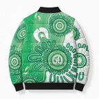 NAIDOC Week 2026 Bomber Puffer Jacket 50 Years Deadly Dhari Green Aboriginal Art