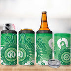 NAIDOC Week 2026 4 in 1 Can Cooler Tumbler 50 Years Deadly Dhari Green Aboriginal Art