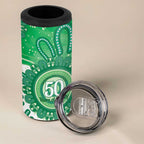 NAIDOC Week 2026 4 in 1 Can Cooler Tumbler 50 Years Deadly Dhari Green Aboriginal Art