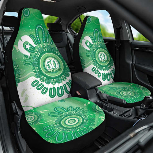 NAIDOC Week 2026 Car Seat Cover 50 Years Deadly Dhari Green Aboriginal Art
