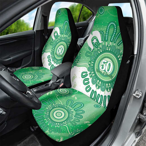 NAIDOC Week 2026 Car Seat Cover 50 Years Deadly Dhari Green Aboriginal Art