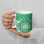 NAIDOC Week 2026 Ceramic Mug 50 Years Deadly Dhari Green Aboriginal Art