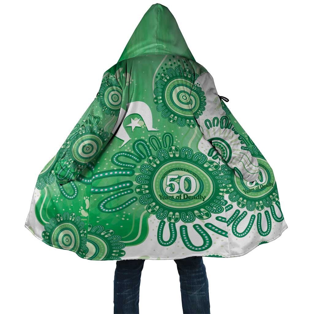NAIDOC Week 2026 Cloak 50 Years Deadly Dhari Green Aboriginal Art