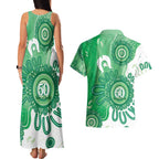 NAIDOC Week 2026 Couples Matching Tank Maxi Dress and Hawaiian Shirt 50 Years Deadly Dhari Green Aboriginal Art
