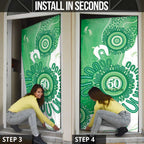 NAIDOC Week 2026 Door Cover 50 Years Deadly Dhari Green Aboriginal Art