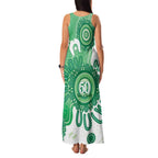 NAIDOC Week 2026 Family Matching Tank Maxi Dress and Hawaiian Shirt 50 Years Deadly Dhari Green Aboriginal Art