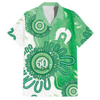 NAIDOC Week 2026 Hawaiian Shirt 50 Years Deadly Dhari Green Aboriginal Art
