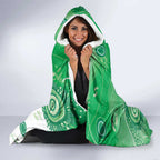 NAIDOC Week 2026 Hooded Blanket 50 Years Deadly Dhari Green Aboriginal Art