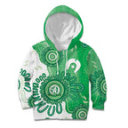 NAIDOC Week 2026 Kid Hoodie 50 Years Deadly Dhari Green Aboriginal Art