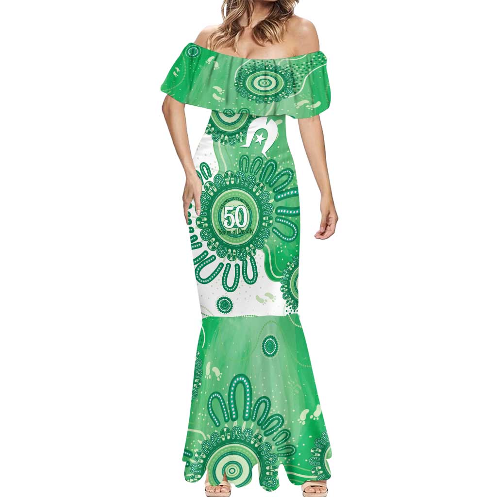 NAIDOC Week 2026 Mermaid Dress 50 Years Deadly Dhari Green Aboriginal Art