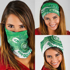 NAIDOC Week 2026 Neck Gaiter 50 Years Deadly Dhari Green Aboriginal Art