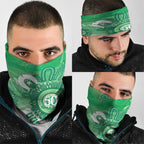 NAIDOC Week 2026 Neck Gaiter 50 Years Deadly Dhari Green Aboriginal Art