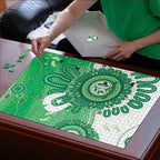 NAIDOC Week 2026 Puzzle 50 Years Deadly Dhari Green Aboriginal Art