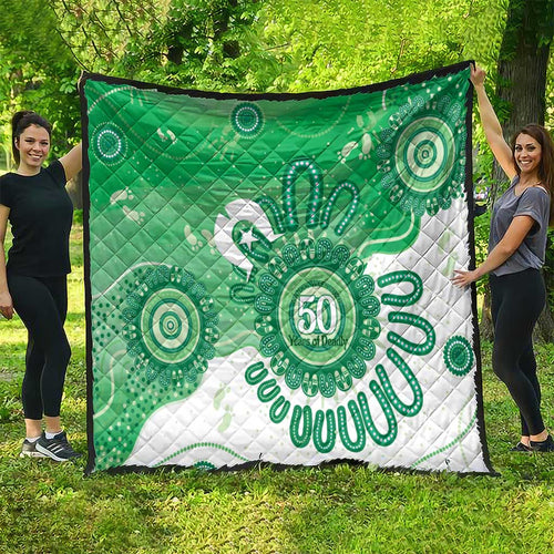NAIDOC Week 2026 Quilt 50 Years Deadly Dhari Green Aboriginal Art