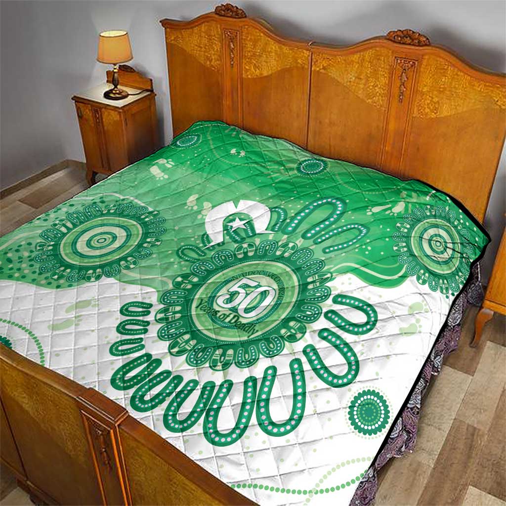NAIDOC Week 2026 Quilt 50 Years Deadly Dhari Green Aboriginal Art