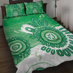 NAIDOC Week 2026 Quilt Bed Set 50 Years Deadly Dhari Green Aboriginal Art