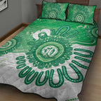 NAIDOC Week 2026 Quilt Bed Set 50 Years Deadly Dhari Green Aboriginal Art