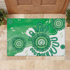 NAIDOC Week 2026 Rubber Doormat 50 Years Deadly Dhari Green Aboriginal Art