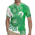 NAIDOC Week 2026 Rugby Jersey 50 Years Deadly Dhari Green Aboriginal Art
