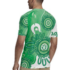 NAIDOC Week 2026 Rugby Jersey 50 Years Deadly Dhari Green Aboriginal Art