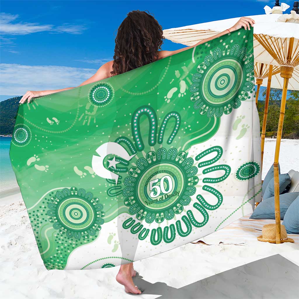 NAIDOC Week 2026 Sarong 50 Years Deadly Dhari Green Aboriginal Art
