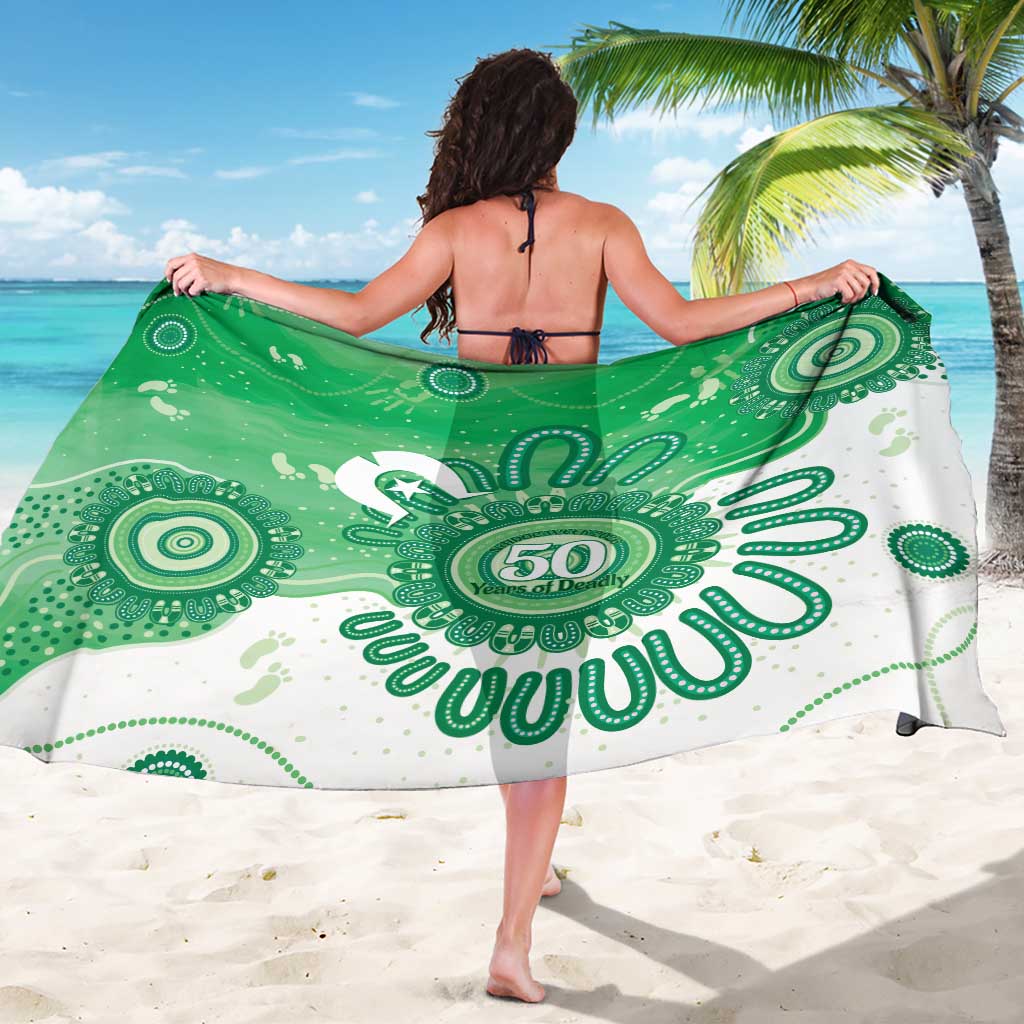 NAIDOC Week 2026 Sarong 50 Years Deadly Dhari Green Aboriginal Art