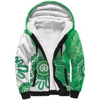NAIDOC Week 2026 Sherpa Hoodie 50 Years Deadly Dhari Green Aboriginal Art