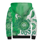 NAIDOC Week 2026 Sherpa Hoodie 50 Years Deadly Dhari Green Aboriginal Art