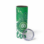 NAIDOC Week 2026 Skinny Tumbler 50 Years Deadly Dhari Green Aboriginal Art