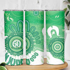 NAIDOC Week 2026 Skinny Tumbler 50 Years Deadly Dhari Green Aboriginal Art