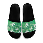NAIDOC Week 2026 Slide Sandals 50 Years Deadly Dhari Green Aboriginal Art