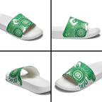 NAIDOC Week 2026 Slide Sandals 50 Years Deadly Dhari Green Aboriginal Art