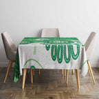 NAIDOC Week 2026 Tablecloth 50 Years Deadly Dhari Green Aboriginal Art