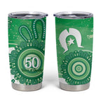 NAIDOC Week 2026 Tumbler Cup 50 Years Deadly Dhari Green Aboriginal Art