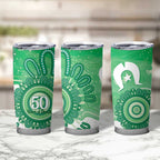 NAIDOC Week 2026 Tumbler Cup 50 Years Deadly Dhari Green Aboriginal Art