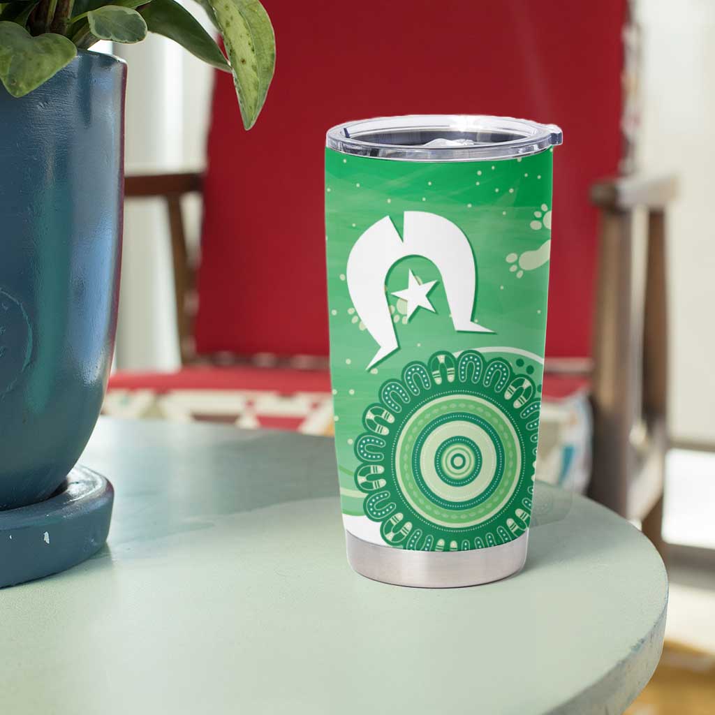 NAIDOC Week 2026 Tumbler Cup 50 Years Deadly Dhari Green Aboriginal Art