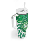 NAIDOC Week 2026 Tumbler With Handle 50 Years Deadly Dhari Green Aboriginal Art
