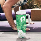 NAIDOC Week 2026 Tumbler With Handle 50 Years Deadly Dhari Green Aboriginal Art