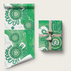 NAIDOC Week 2026 Wrapping Paper 50 Years Deadly Dhari Green Aboriginal Art