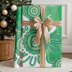 NAIDOC Week 2026 Wrapping Paper 50 Years Deadly Dhari Green Aboriginal Art