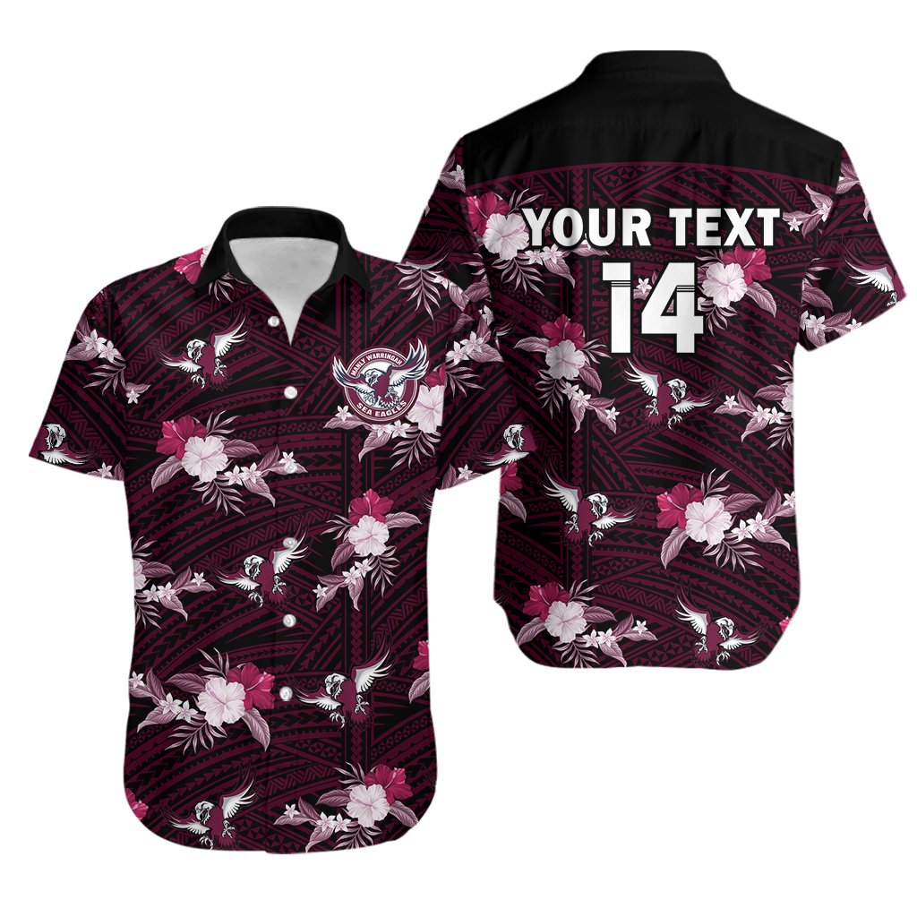 custom-text-and-number-sea-eagles-rugby-hawaiian-shirt-polynesian-tribal-mix-tropical-hawaiian-style