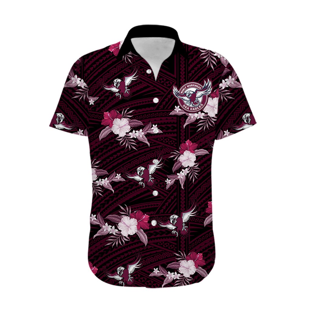 custom-text-and-number-sea-eagles-rugby-hawaiian-shirt-polynesian-tribal-mix-tropical-hawaiian-style
