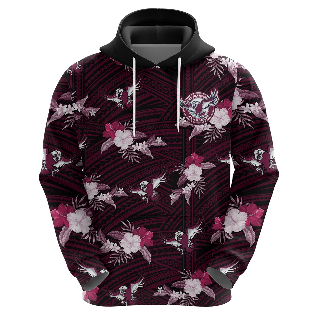 custom-text-and-number-sea-eagles-rugby-hoodie-polynesian-tribal-mix-tropical-hawaiian-style