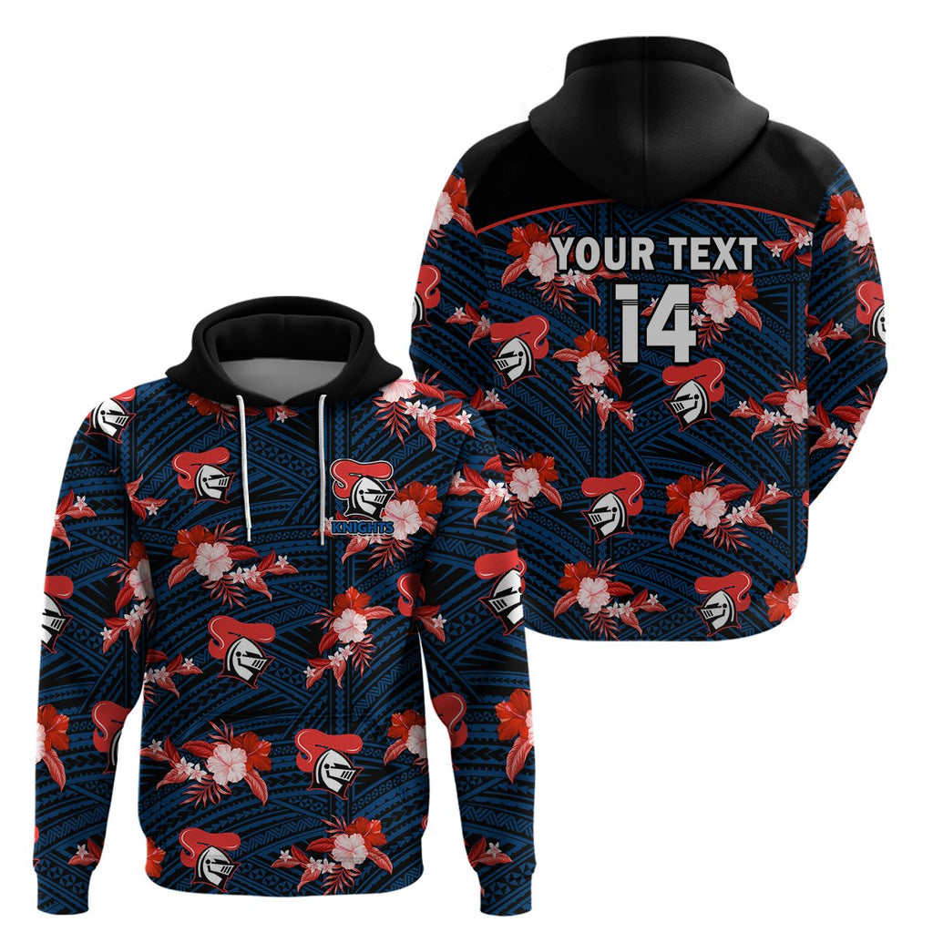 custom-text-and-number-newcastle-knights-rugby-hoodie-polynesian-tribal-mix-tropical-hawaiian-style