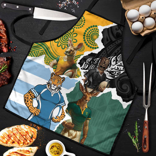 Rugby 2025 Championship Apron Southern Hemisphere Countries Mascots - Aussie Hoodie