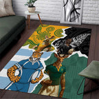 Rugby 2025 Championship Area Rug Southern Hemisphere Countries Mascots - Aussie Hoodie