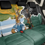Rugby 2025 Championship Back Car Seat Cover Southern Hemisphere Countries Mascots - Aussie Hoodie