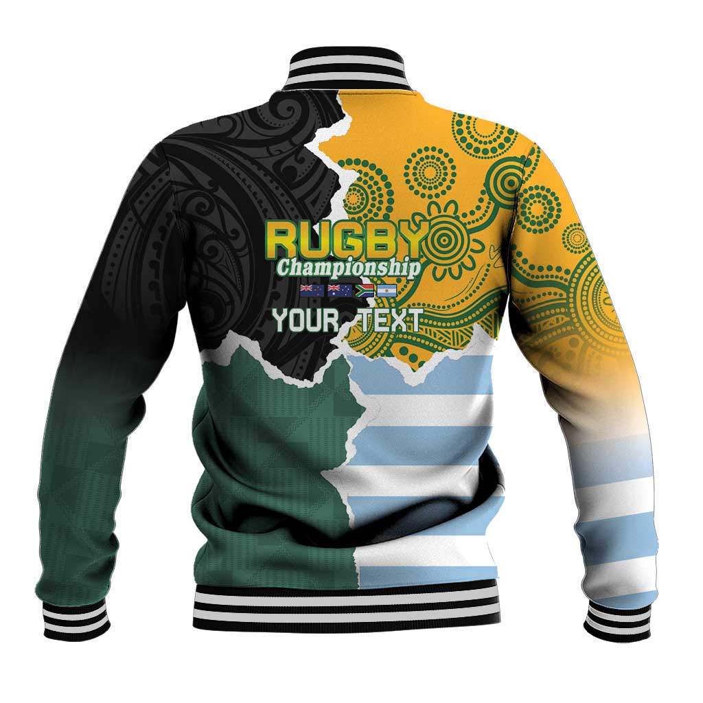 Personalised Rugby 2025 Championship Baseball Jacket Southern Hemisphere Countries Mascots - Aussie Hoodie