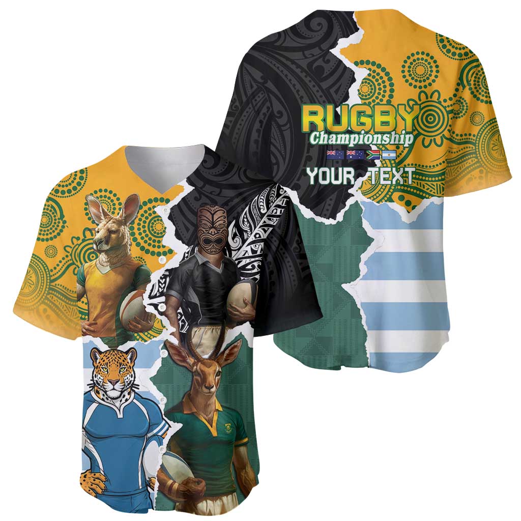 Personalised Rugby 2025 Championship Baseball Jersey Southern Hemisphere Countries Mascots - Aussie Hoodie
